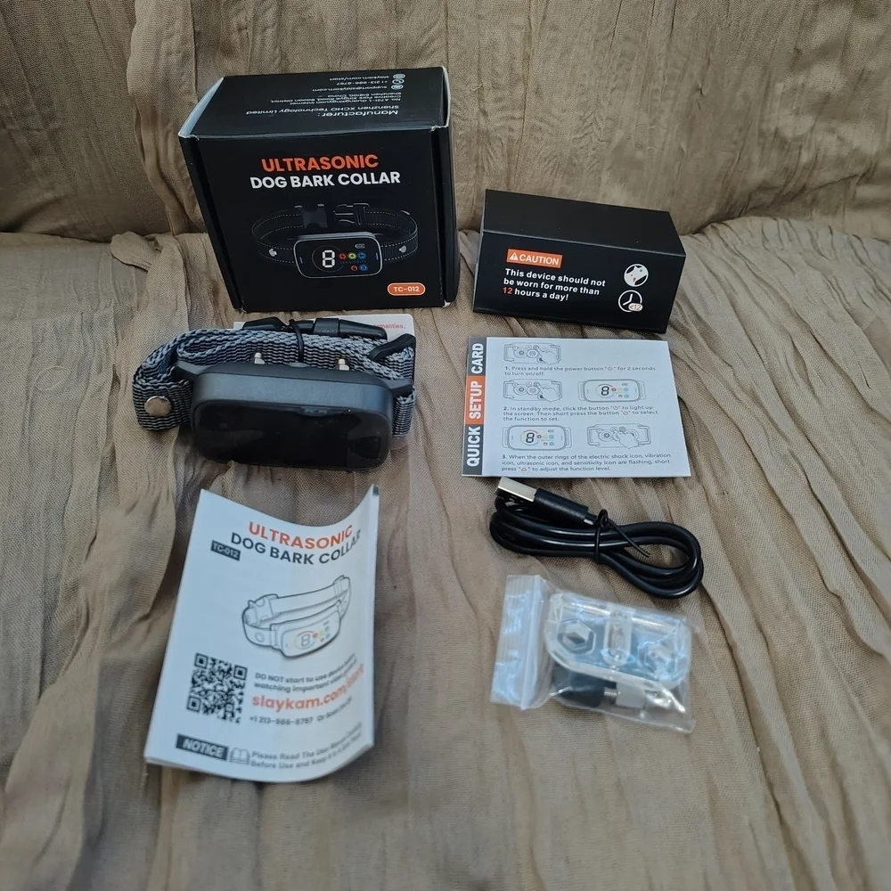 Ultrasonic Dog Bark Collar Rechargeable Anti Bark Trainer NEW
